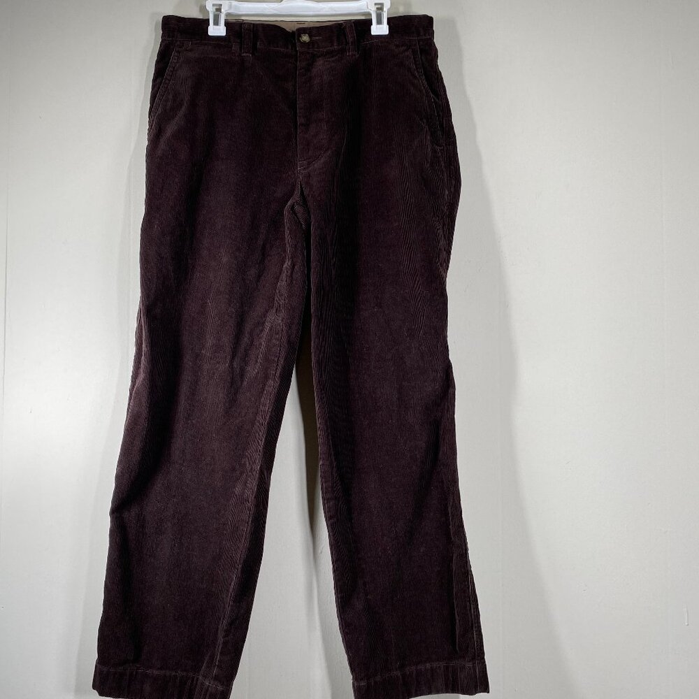 L.L Bean NATURAL FIT Corduroy Jeans Men's 36 x 32 Mid Rise Brown Casual Pants